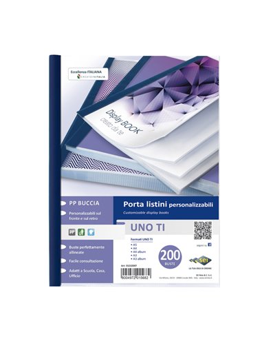 Portalistini personalizzabile UnoTI 22x30cm 200 buste Sei Rota 55232007 SEI ROTA PORTALISTINI PERSONALIZZABILI