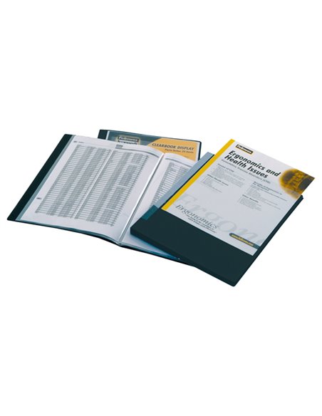 PORTALISTINI PERSONALIZZABILE DISPLAY 40 BUSTE NERO 40326-NE FELLOWES PORTALISTINI PERSONALIZZABILI