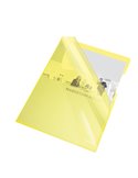 25 CARTELLINE A L 21X29,7 PVC LISCIA CRISTALLO GIALLO ESSELTE 55431