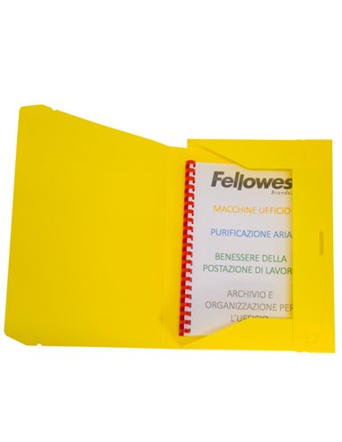 CARTELLINA PROGETTO 3 U140 GIALLO C/ELASTICO 24X35 DORSO 3 U140-GI FELLOWES CARTELLINE IN PLASTICA CON ELASTICO