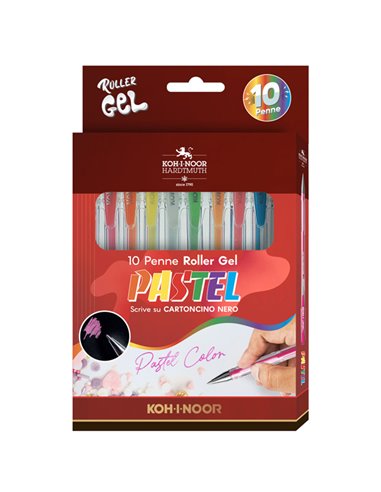 ASTUCCIO 10 ROLLER KOH-I-GEL COLORI PASTEL NAGP10P