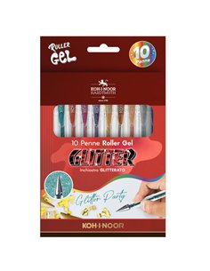 ASTUCCIO 10 ROLLER KOH-I-GEL GLITTER NAGP10S KOH.I.NOOR ORO-ARGENTO-GLITTER