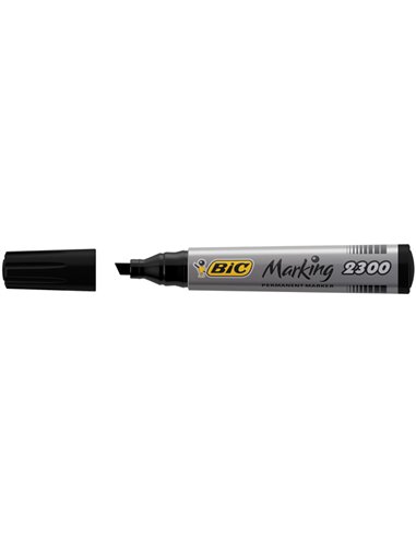 SCATOLA 12 MARCATORI 2300 NERO P.SCALPELLO PERMANENTE BIC 8209263 BIC PERMANENTI
