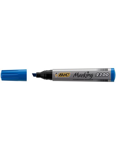 SCATOLA 12 MARCATORI 2300 BLU P.SCALPELLO PERMANENTE BIC 8209253
