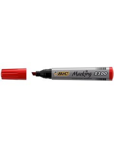 SCATOLA 12 MARCATORI 2300 ROSSO P.SCALPELLO PERMANENTE BIC 8209243 BIC PERMANENTI