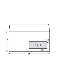 500 BUSTE BIANCHE 110X230MM 90GR C/FINESTRA SUPERSTRIP BLASETTI 148 BLASETTI BUSTE COMMERCIALI 2