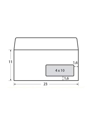 500 BUSTE BIANCHE 110X230MM 90GR C/FINESTRA SUPERSTRIP BLASETTI 148 BLASETTI BUSTE COMMERCIALI