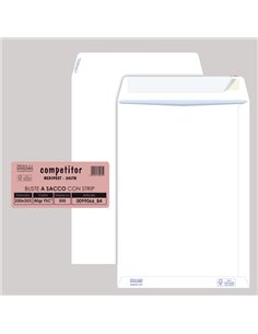500 buste sacco COMPETITOR FSC® bianca strip adesivo 250x353mm 80gr Pigna Envelo 0099066B4