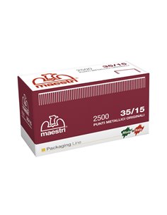 SCATOLA DA 2500 PUNTI 35/15 15MM RAME RO-MA X ROMABOX 1107001 RO-MA AGGRAFFATRICI E ACCESSORI