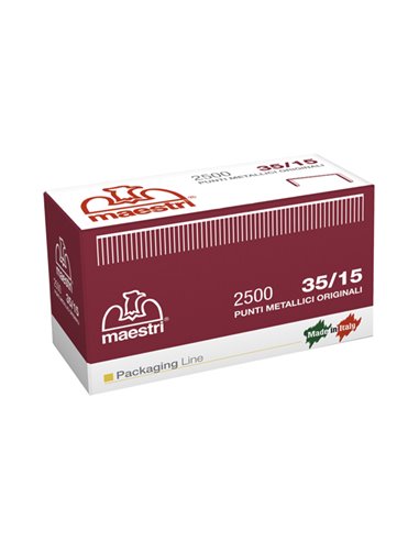 SCATOLA DA 2500 PUNTI 35/15 15MM RAME RO-MA X ROMABOX 1107001 RO-MA AGGRAFFATRICI E ACCESSORI