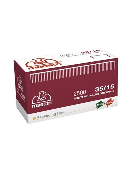 SCATOLA DA 2500 PUNTI 35/15 15MM RAME RO-MA X ROMABOX 1107001 RO-MA AGGRAFFATRICI E ACCESSORI