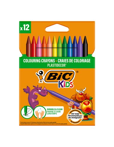 ASTUCCIO 12 PASTELLI KIDS PLASTIDECOR BIC 9457645