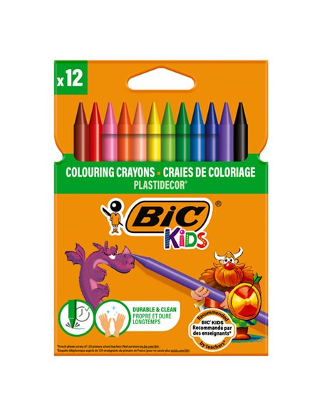 ASTUCCIO 12 PASTELLI KIDS PLASTIDECOR BIC 9457645