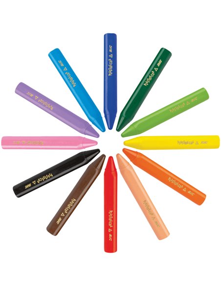 ASTUCCIO 12 PASTELLI KIDS PLASTIDECOR TRIANGLE BIC 8297733 BIC KIDS PASTELLI COLORATI