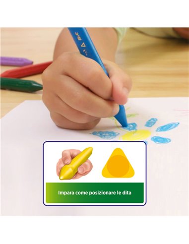 ASTUCCIO 12 PASTELLI KIDS PLASTIDECOR TRIANGLE BIC 8297733 BIC KIDS PASTELLI COLORATI