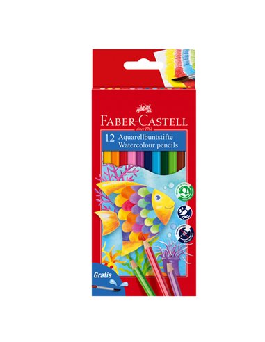 ASTUCCIO 12 PASTELLI COLORATI ACQUERELLABILI RED RANGE FABER CASTELL 114413 FABER-CASTELL PASTELLI COLORATI