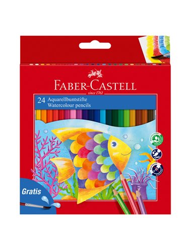 ASTUCCIO 24 PASTELLI COLORATI ACQUERELLABILI RED RANGE FABER CASTELL 114425 FABER-CASTELL PASTELLI COLORATI