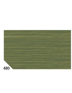 10RT CARTA CRESPA VERDE OLIVA 480 (50X250CM) 48gr/m² Rex Sadoch KR363-480
