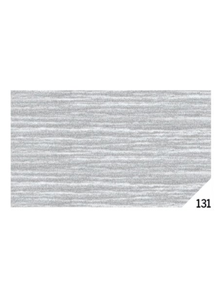 10RT CARTA CRESPA ARGENTO METAL 131 (50X150CM) Rex Sadoch KM3X4-131