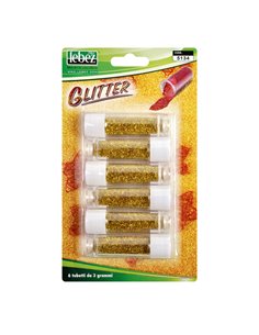 BUSTA 6 TUBI PORPORINA ORO 2GR LEBEZ 5134-O LEBEZ GLITTER E PORPORINA