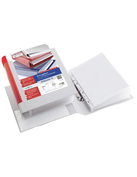 Raccoglitore STELVIO TI 65 A4 2Q 22x30cm bianco personalizzabile SEI ROTA 35654601