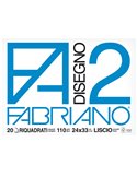 BLOCCO FABRIANO2 (24X33CM) 20FG 110GR LISCIO SQUADRATO 4 ANGOLI 06201516