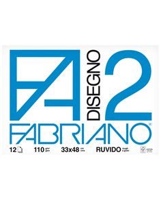 BLOCCO FABRIANO2 (33X48CM) 12FG 110GR RUVIDO COLLATO 06000534