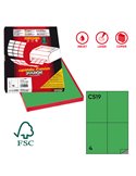 Etichetta adesiva C/519 verde 100fg A4 105x148,5mm (4et/fg) Markin X210C519VE