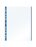 10 BUSTE FORATE 21x29.7cm C/BANDA COLORE BLU 01/0165 100460032