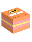 BLOCCO MINICUBO 400foglietti Post-it® 51x51mm 2051-P MELONE/ROSA GUAVA 7100172395