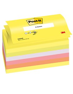 BLOCCO Post-it® Super Sticky Z-Notes 76x127mm 100fg R350NR ASSORT.NEON 7100172323