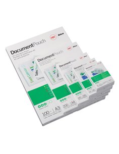 Scatola 100 pouches 2x125mic 83x113mm German Card GBC 3743154 GBC POUCHES PER PLASTIFICARE