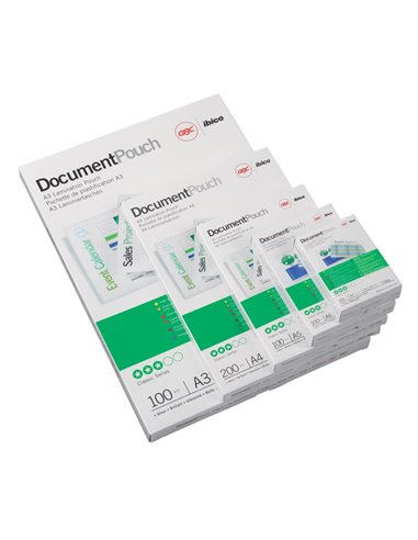 Scatola 100 pouches 2x125mic 83x113mm German Card GBC 3743154 GBC POUCHES PER PLASTIFICARE