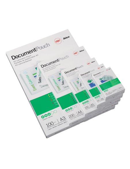 Scatola 100 pouches 2x125mic 83x113mm German Card GBC 3743154 GBC POUCHES PER PLASTIFICARE