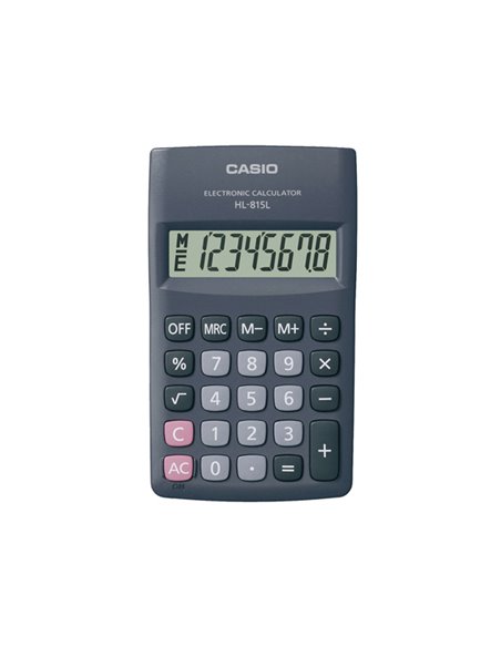 CALCOLATRICE HL-815L BK 8 CIFRE TASCABILE CASIO HL-815L-BK-W-GP CASIO TASCABILI