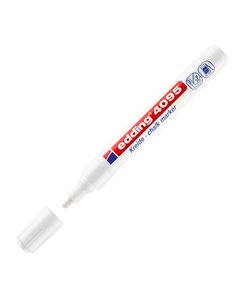 Marcatore EDDING 4095 punta conica gesso liquido bianco E-4095 049 EDDING SPECIALI (CD-VETRO-TESSUTI-ECC.)