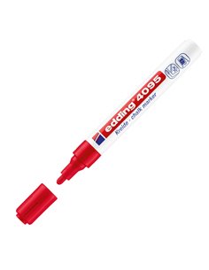 Marcatore EDDING 4095 punta conica gesso liquido rosso E-4095 002 EDDING SPECIALI (CD-VETRO-TESSUTI-ECC.)