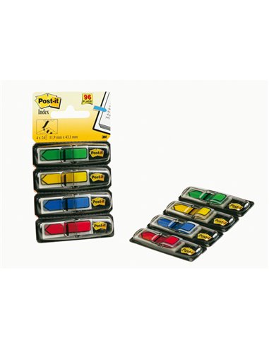 MINISET FRECCE 96 SEGNAPAGINA Post-it® INDEX 684-ARR3 IN 4 COLORI CLASSICI 7000144924