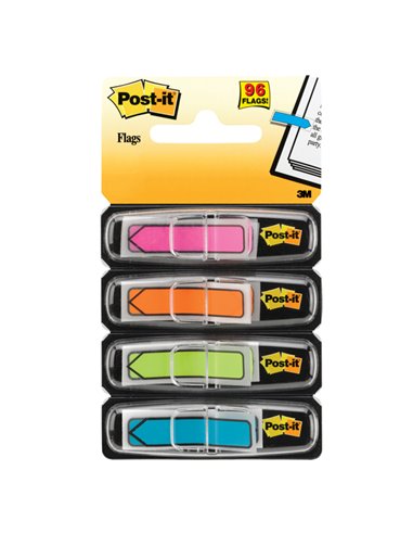 MINISET FRECCE 96 SEGNAPAGINA Post-it® INDEX 684-ARR4 IN 4 COLORI VIVACI 7000144925