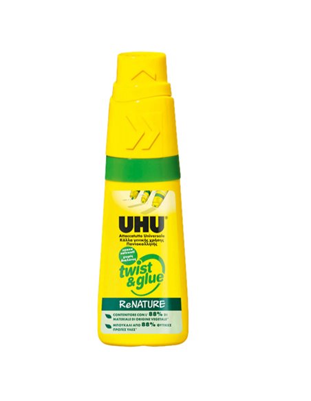 ATTACCATUTTO TwistGlue ReNATURE 35ml S/SOLVENTI 36931 UHU COLLE SPECIALI
