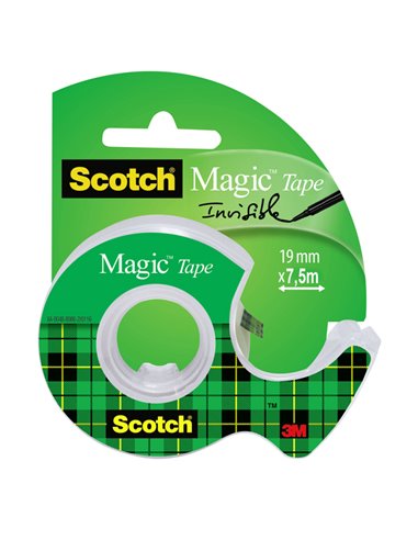 Nastro adesivo Scotch® Magic™ 810 19mmx7,5mt con chiocciola 7100086322