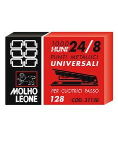 SCATOLA 1000 PUNTI 128 (24/8) LEONE 31128 Molho Leone PUNTI CUCITRICI