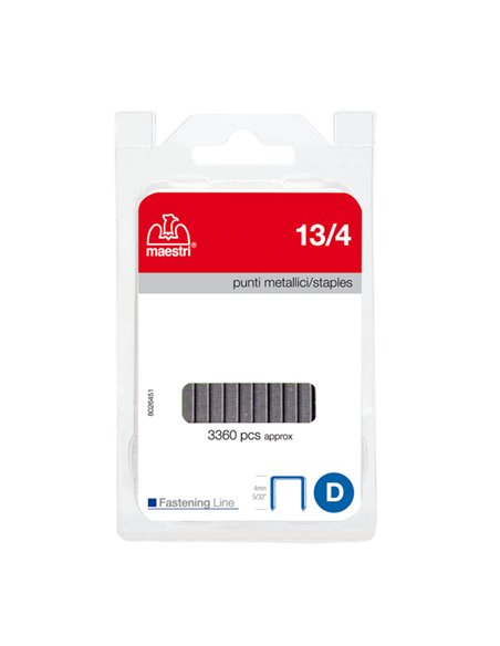 PUNTI 13/4 IN BLISTER DA 3360 P. RO-MA 1110501 RO-MA PUNTI CUCITRICI