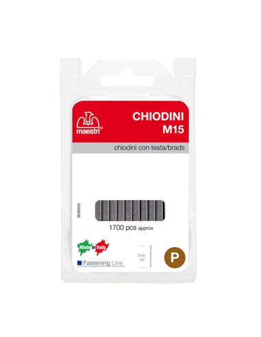 CHIODINI C/TESTA M15 IN BLISTER DA 1700 C. RO-MA 1130803 RO-MA PUNTINE-CHIODINI
