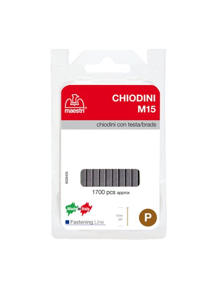 CHIODINI C/TESTA M15 IN BLISTER DA 1700 C. RO-MA 1130803 RO-MA PUNTINE-CHIODINI