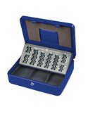 CASSETTA PORTAVALORI EUROPA 30X24X9CM BLU 2553/4A