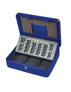 CASSETTA PORTAVALORI EUROPA 30X24X9CM BLU 2553/4A METALPLUS PORTAVALORI-CASSEFORTI