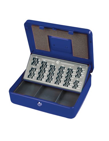 CASSETTA PORTAVALORI EUROPA 30X24X9CM BLU 2553/4A METALPLUS PORTAVALORI-CASSEFORTI
