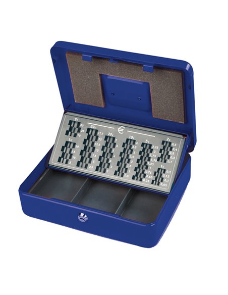 CASSETTA PORTAVALORI EUROPA 30X24X9CM BLU 2553/4A METALPLUS PORTAVALORI-CASSEFORTI