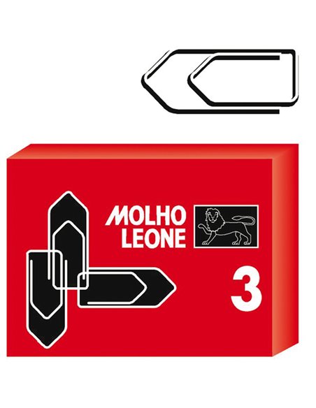 SCATOLA 100 FERMAGLI N.3 MM29 ZINCATI LEONE 21113 Molho Leone FERMAGLI-FERMACAMPIONI-MOLLE